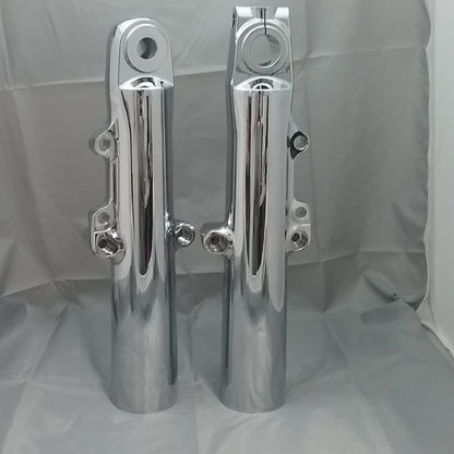 NEW V-TWIN 24-0394 CHROME FORK SLIDER SET (NO SEALS)