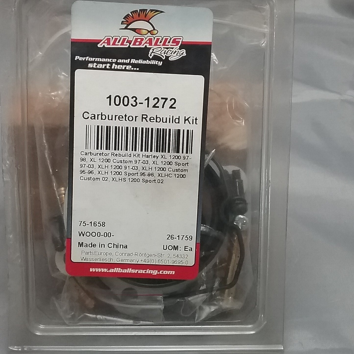 NEW ALL BALLS 1003-1272/26-1759 CARBURETOR REBUILD KIT