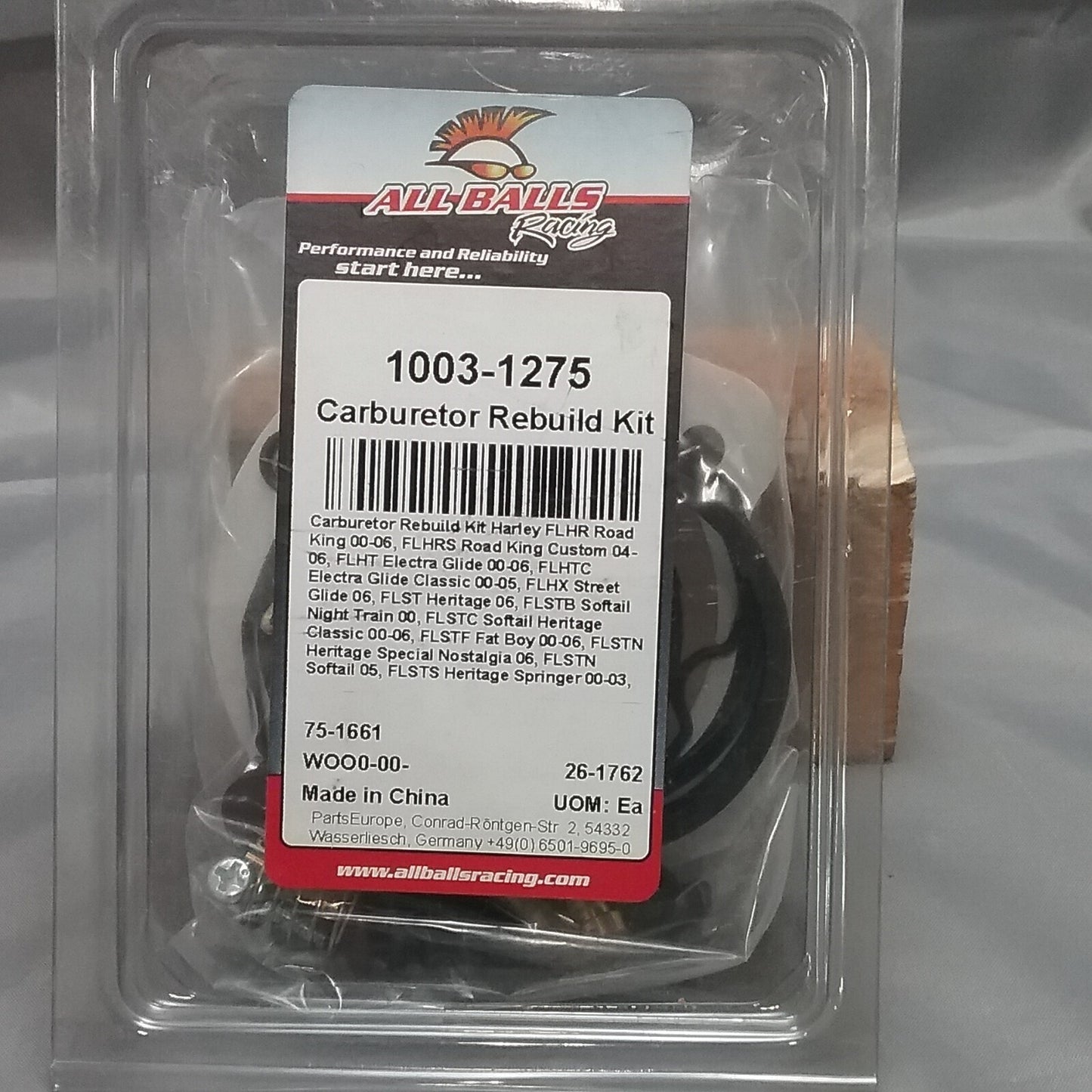 NEW ALL BALLS 26-1762/1003-1275 CARBURETOR REBUILD KIT