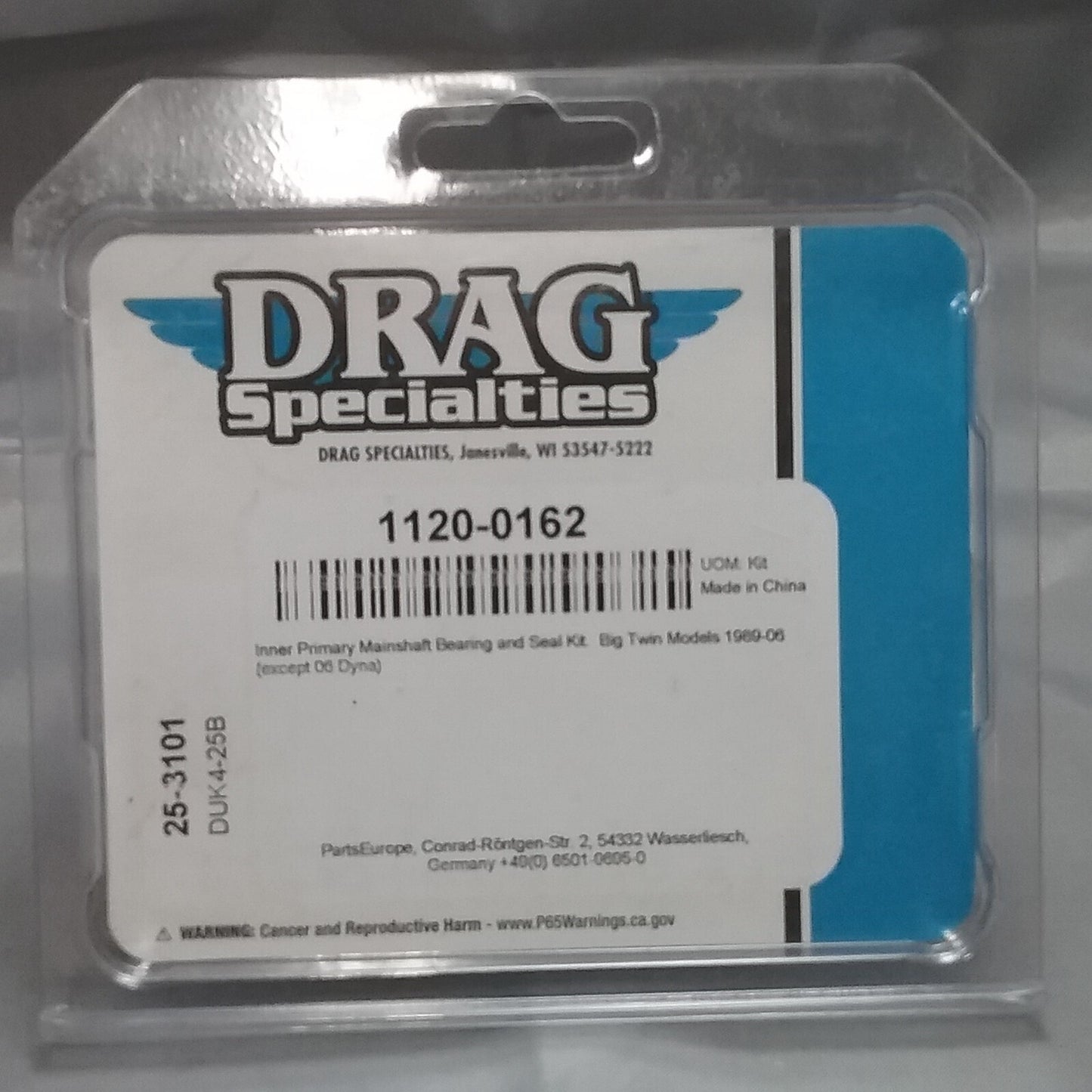NEW DRAG SPECIALITIES 1120-0162 INNER PRIMARY MAINSHAFT BEARING & SEAL KIT