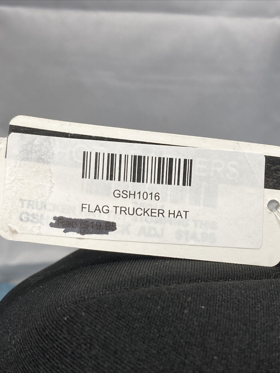 NEW GENUINE HOT LEATHERS GSH1016 FLAG TRUCKER HAT