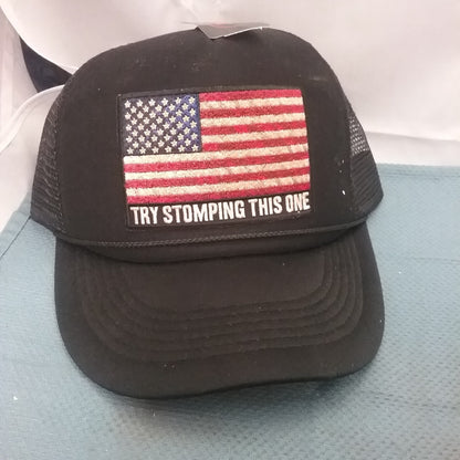 NEW GENUINE HOT LEATHERS GSH1016 FLAG TRUCKER HAT