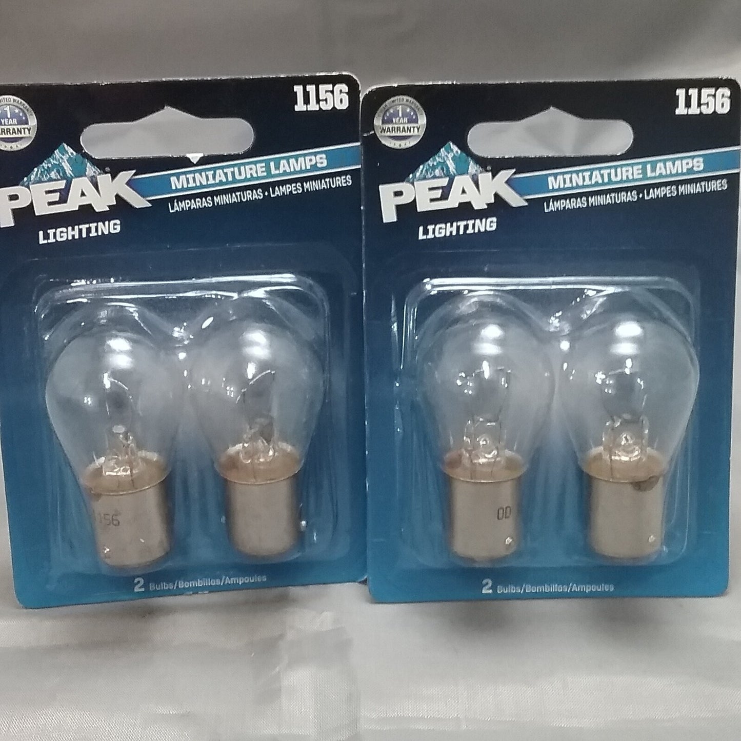 QTY 4 NEW PEAK LIGHTING 1156 CLEAR MINIATURE LAMPS