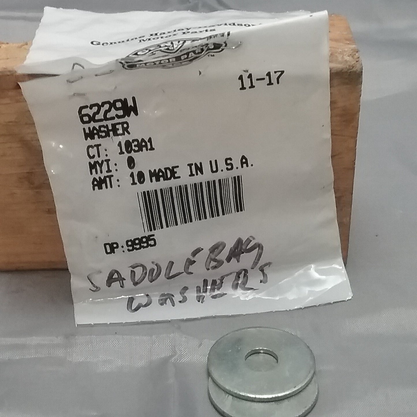QTY 2 NEW GENUINE HARLEY DAVIDSON 6229W WASHER