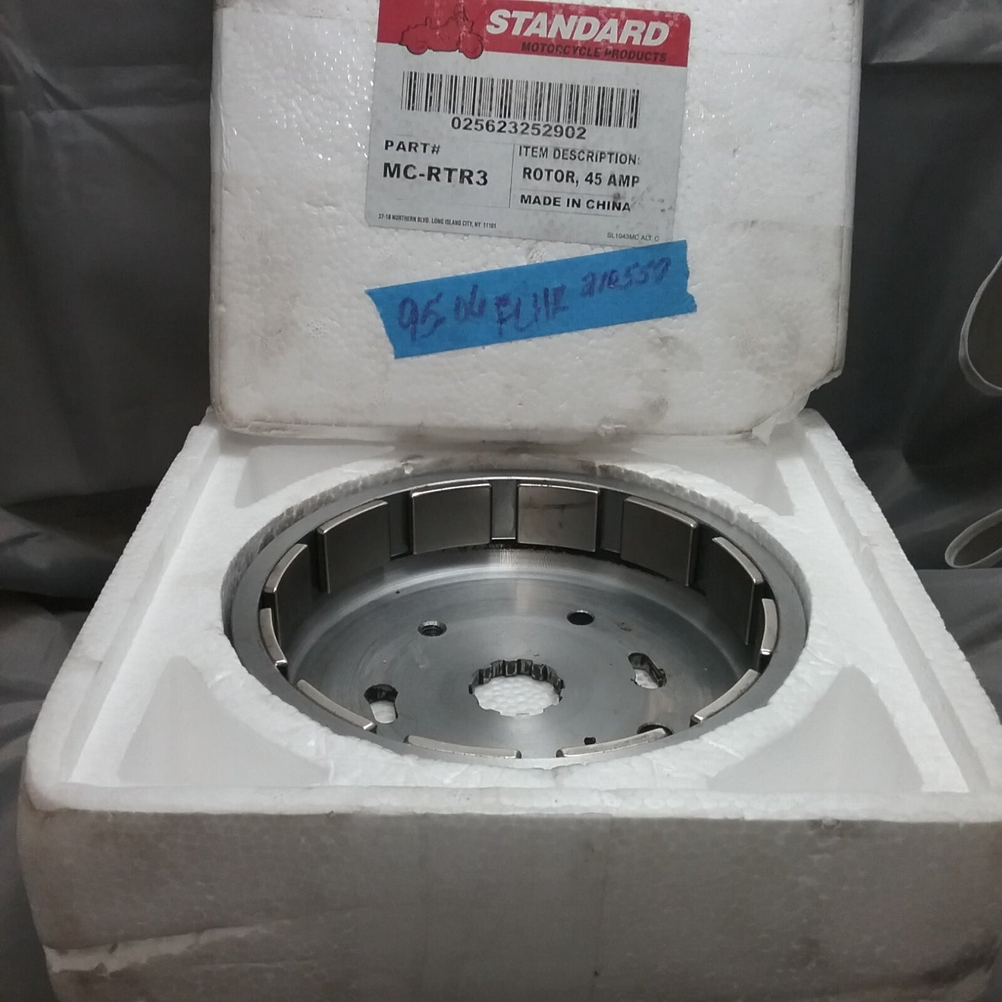 NEW STANDARD MOTORCYCLE MC-RTR3 ALTERNATOR ROTOR, 45 AMP