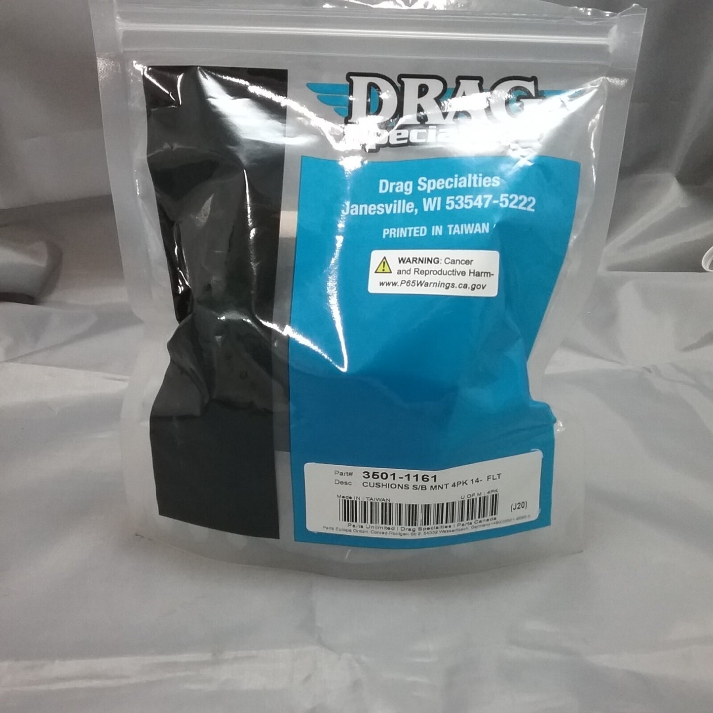 QTY 2 NEW DRAG SPECIALITIES 3501-1161 CUSHIONS S/B MNT