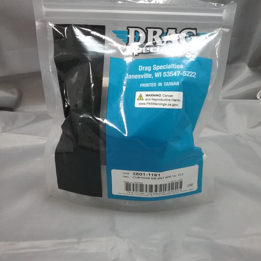 QTY 2 NEW DRAG SPECIALITIES 3501-1161 CUSHIONS S/B MNT