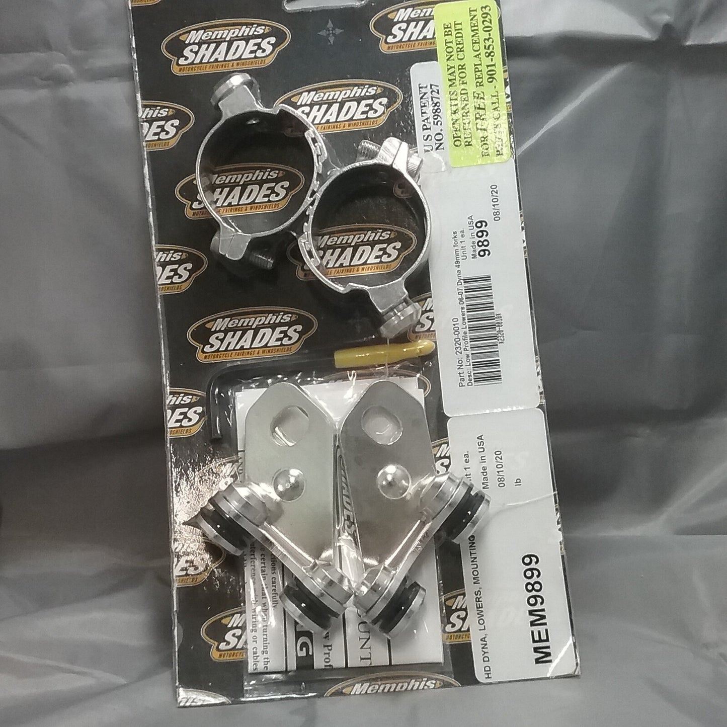 NEW MEMPHIS SHADES MEM9899 LOW PROFILE LOWERS, MOUNTING KIT