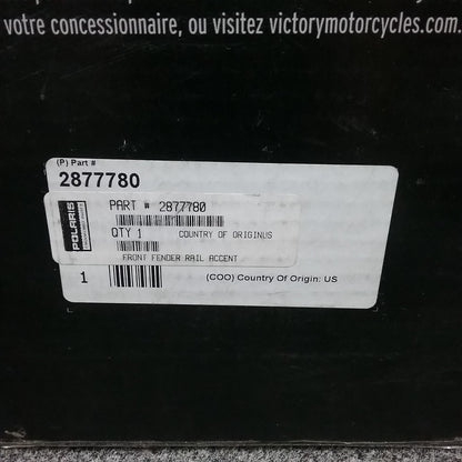 NEW GENUINE POLARIS VICTORY 2877780 FRONT FENDER RAIL ACCENT 2012-2014