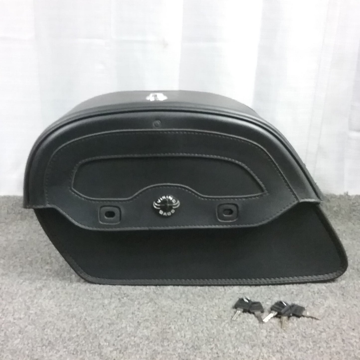 NEW VIKING BAGS VW31P LEFT LEATHER LOCKING SADDLEBAG HARLEY CRUISER