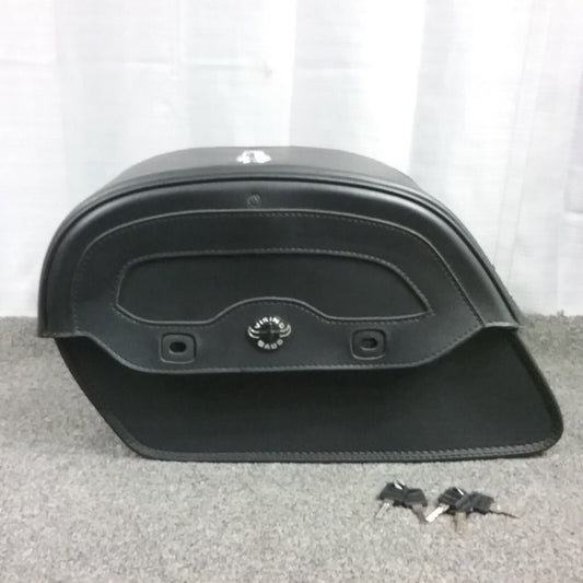 NEW VIKING BAGS VW31P LEFT LEATHER LOCKING SADDLEBAG HARLEY CRUISER