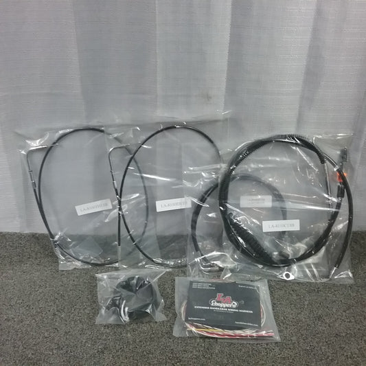 NEW LA CHOPPERS LA-8110KT2B CABLE KT CB12-14"09-10 ST DYNA SPORTSTER SOFTAIL