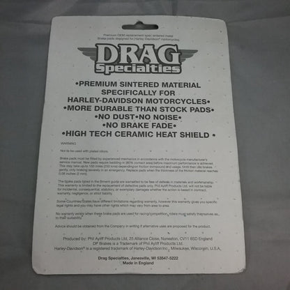 NEW DRAG SPECIALTIES 1721-2470 PREMIUM BRAKE PAD HDP901