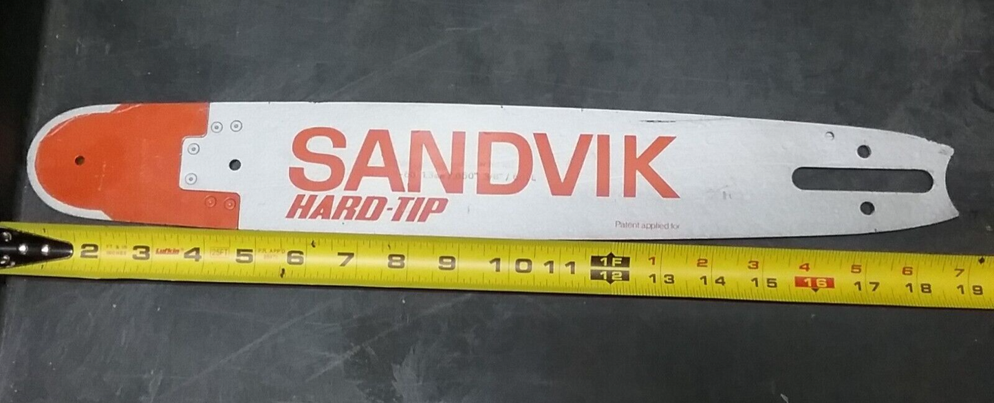 NEW SANDVIK 11Z364-60 14" HARD TIP CHAINSAW GUIDE BAR 1.3-.050-3/8-60DL