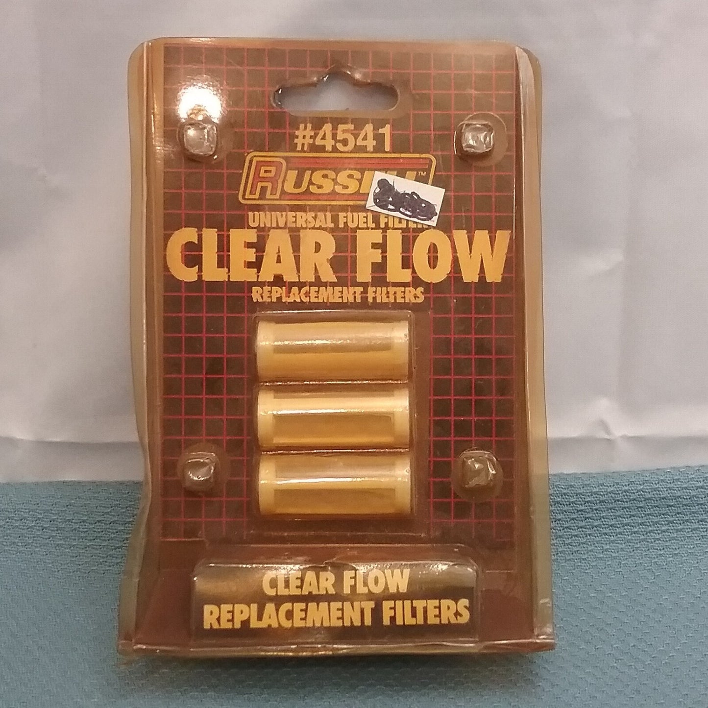 NEW RUSSEL 4541 UNIVERSAL FUEL FILTER CLEAR FLOW REPLACEMENT FILTERS