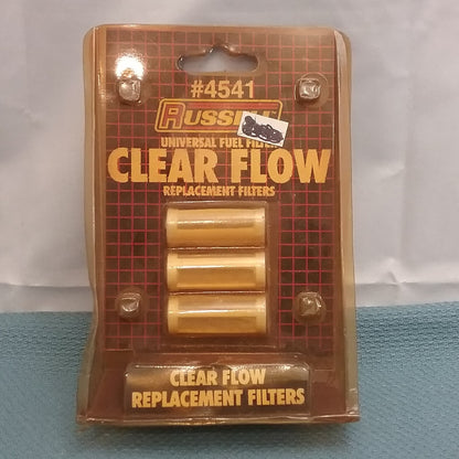 NEW RUSSEL 4541 UNIVERSAL FUEL FILTER CLEAR FLOW REPLACEMENT FILTERS