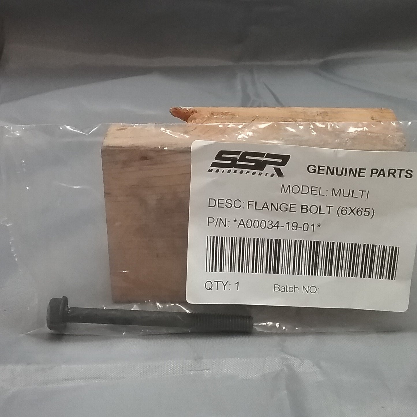 NEW SSR A00034-19-01 BRAKE ROTOR FLANGE BOLT (6X65)