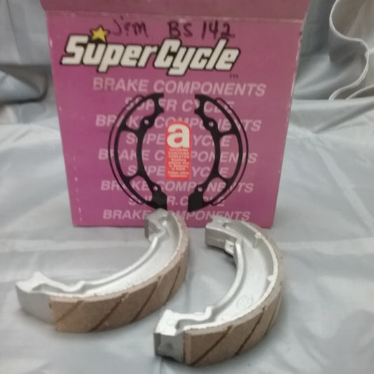 NEW SUPER CYCLE SC330 / 99-39170A REPLACEMENT BRAKE SHOES HONDA "WATER GROOVED"
