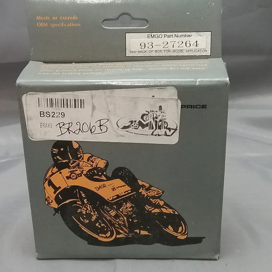 NEW EMGO 93-27264 / 22F-25330-00 MOTORCYCLE REPLACEMENT GROOVED BRAKE SHOES