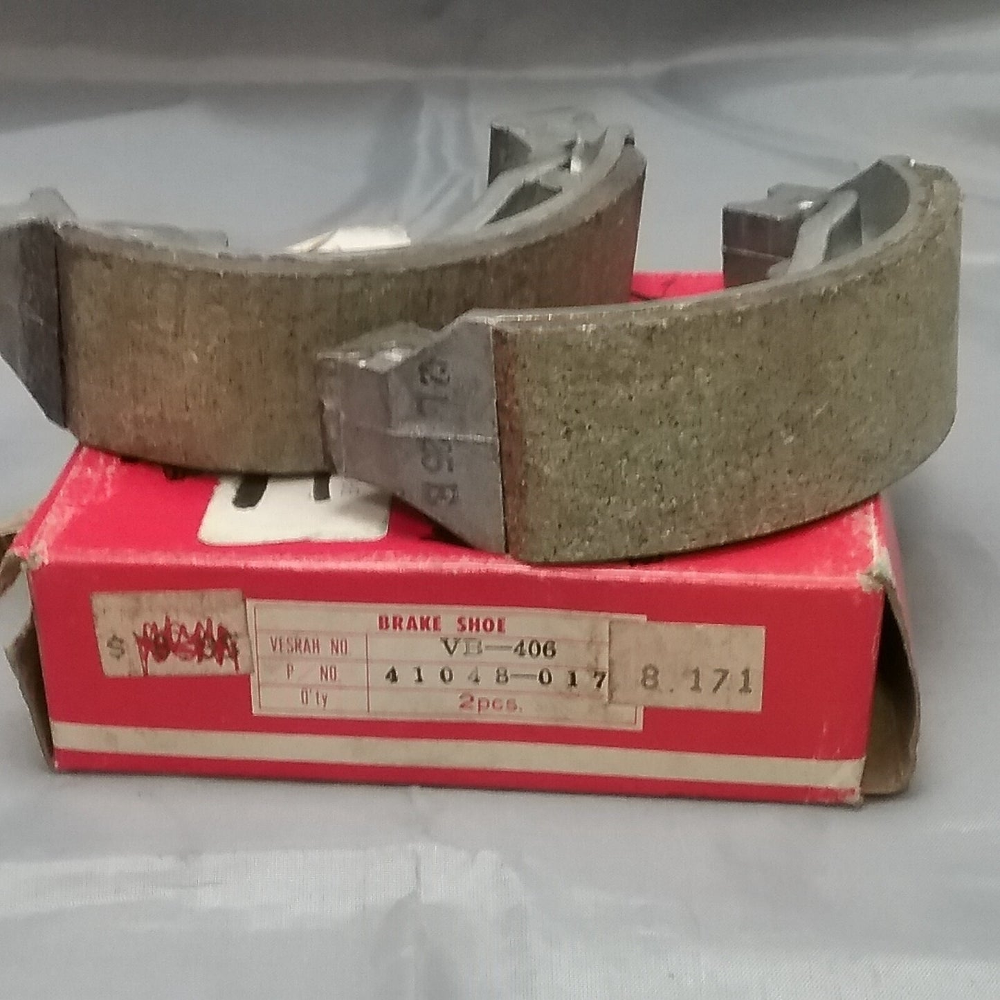 NEW VESRAH VB-406 / 41048-017 MOTORCYCLE REPLACEMENT BRAKE SHOES