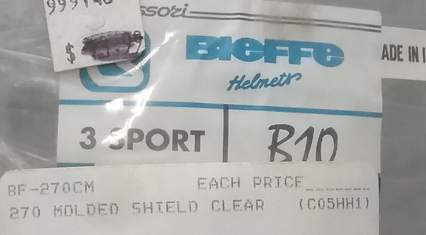 NEW BIEFFE HELMETS BF-270CM MOLDED SHIELD CLEAR