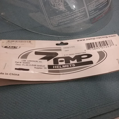 NEW ZAMP HELMETS HASZ11CL Z-11 Series Helmet Shield Clear