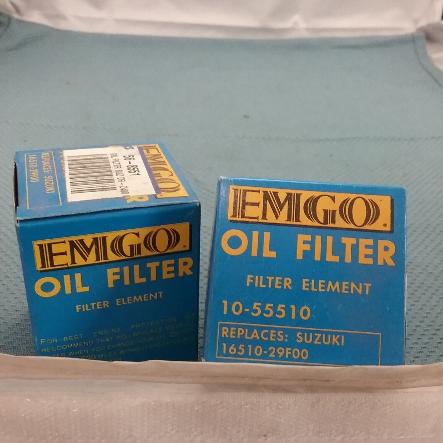 QTY 2 NEW EMGO 10-55510 OIL FIILTER REPLACES SUZUKI 16510-29F00