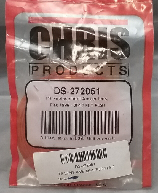 NEW CHRIS PRODUCTS DS-272051 REPLACEMENT TURN SIGNAL LENS, AMBER