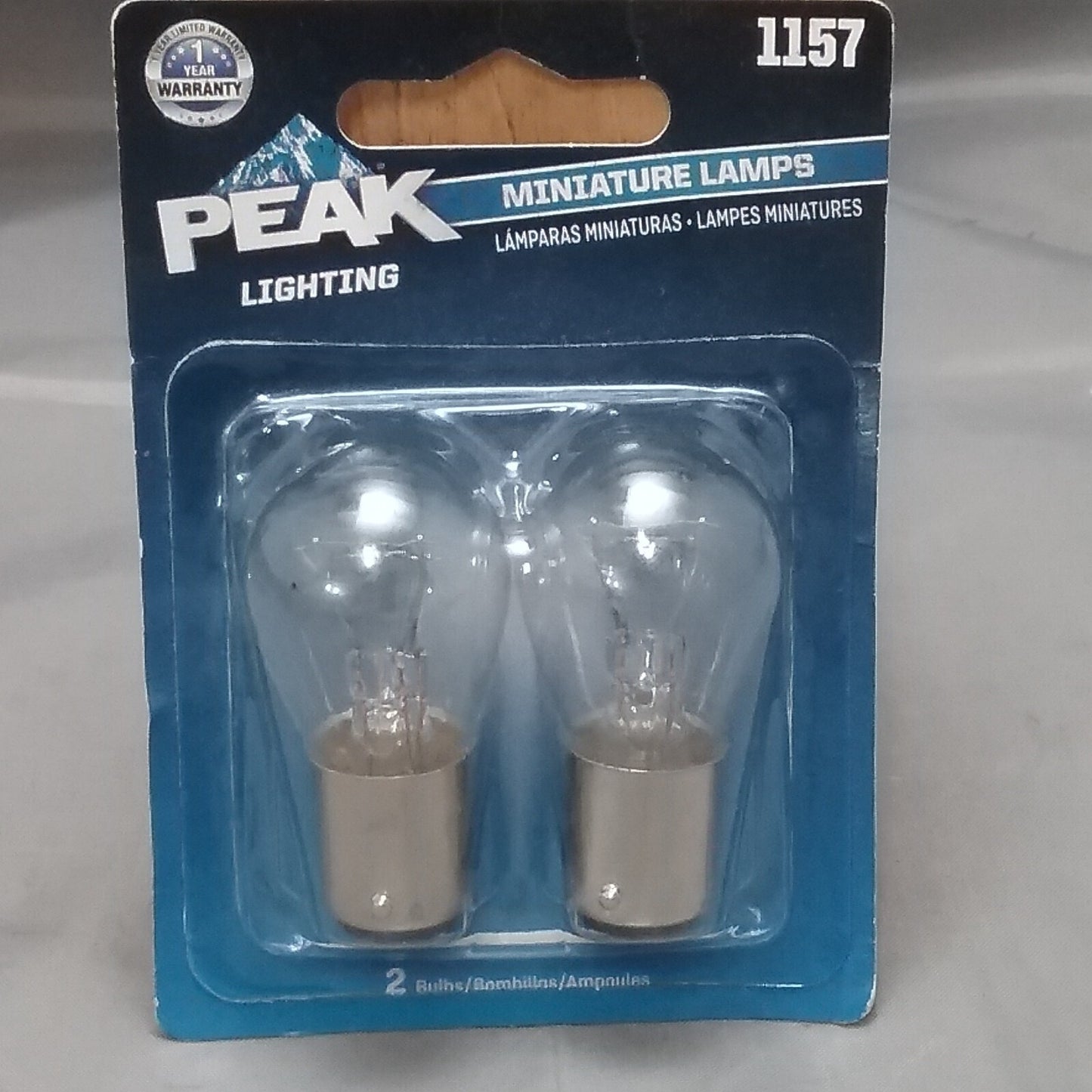 NEW PEAK LIGHTING 1157 MINIATURE LAMPS, 2-PACK, CLEAR