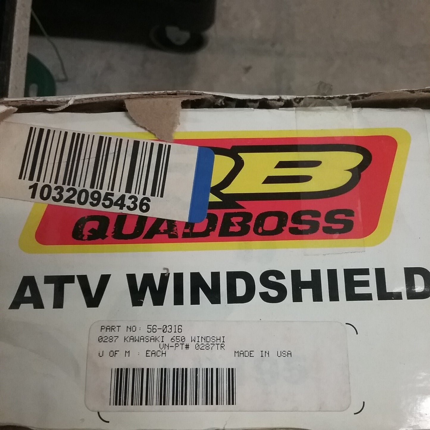 NEW QUADBOSS 56-0316 WINDSHIELD REPLACES KAWASAKI PRAIRIE 650 0287TR