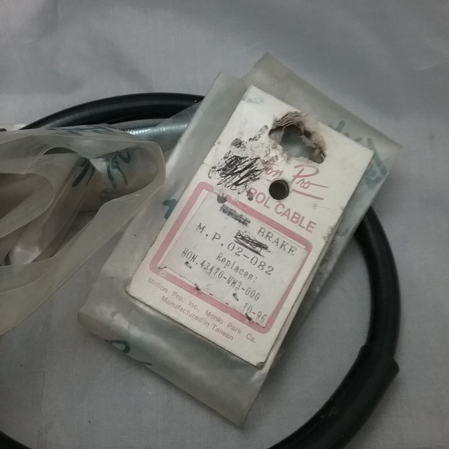 NEW MOTION PRO 02-082 REAR BRAKE BLK VINYL CABLE REPLACES HONDA