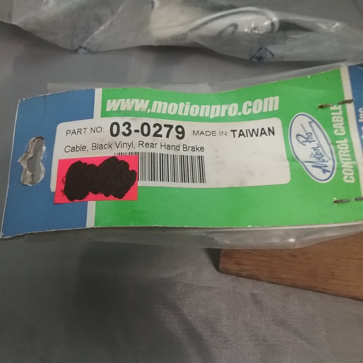 NEW MOTION PRO 03-0279 REAR HAND BRAKE CABLE BLK VINYL, REPLACES KAWASAKI