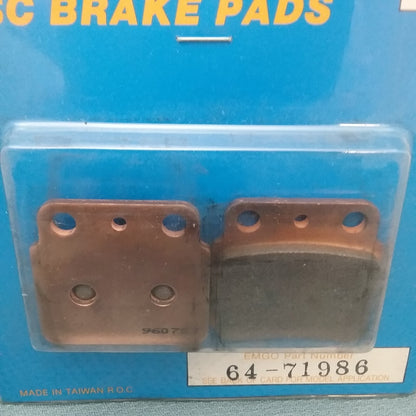 NEW EMGO 64-71986 FULL METAL BRAKE PADS SUZUKI 69140-43B10