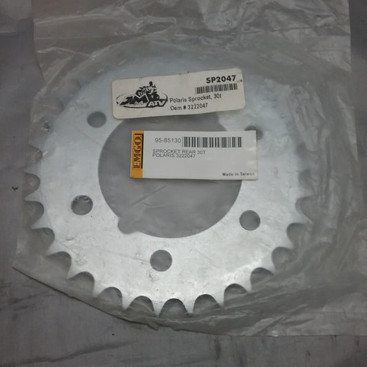 NEW EMGO 95-85130 / SP2047 / 3222047 STEEL REAR SPROCKET 30T REPLACES POLARIS