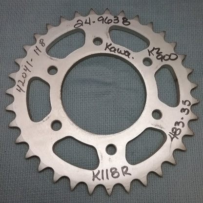 NEW SUNSTAR 118 / 42041-118 / 24-9638 STEEL REAR SPROCKET 35T REPLACES KAWASAKI