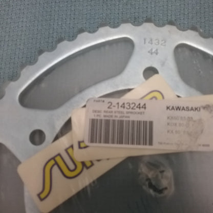 NEW SUNSTAR 2-143244 REAR STEEL SPROCKET, 44T REPLACES KAWASAKI
