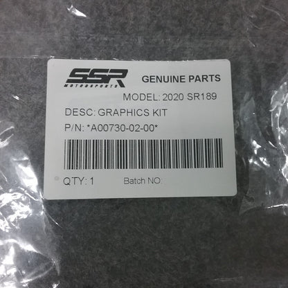 NEW SSR PARTIAL GRAPHIC KIT A00730-02-00  2020 SR189