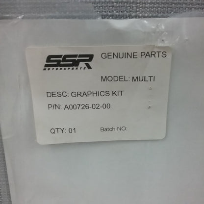 NEW SSR PARTIAL GRAPHIC KIT A00726-02-00
