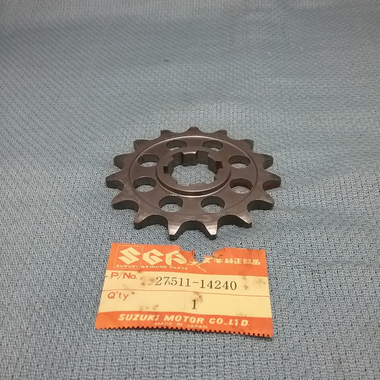 NEW GENUINE SUZUKI 27511-14240 FRONT DRIVE SPROCKET, 15T