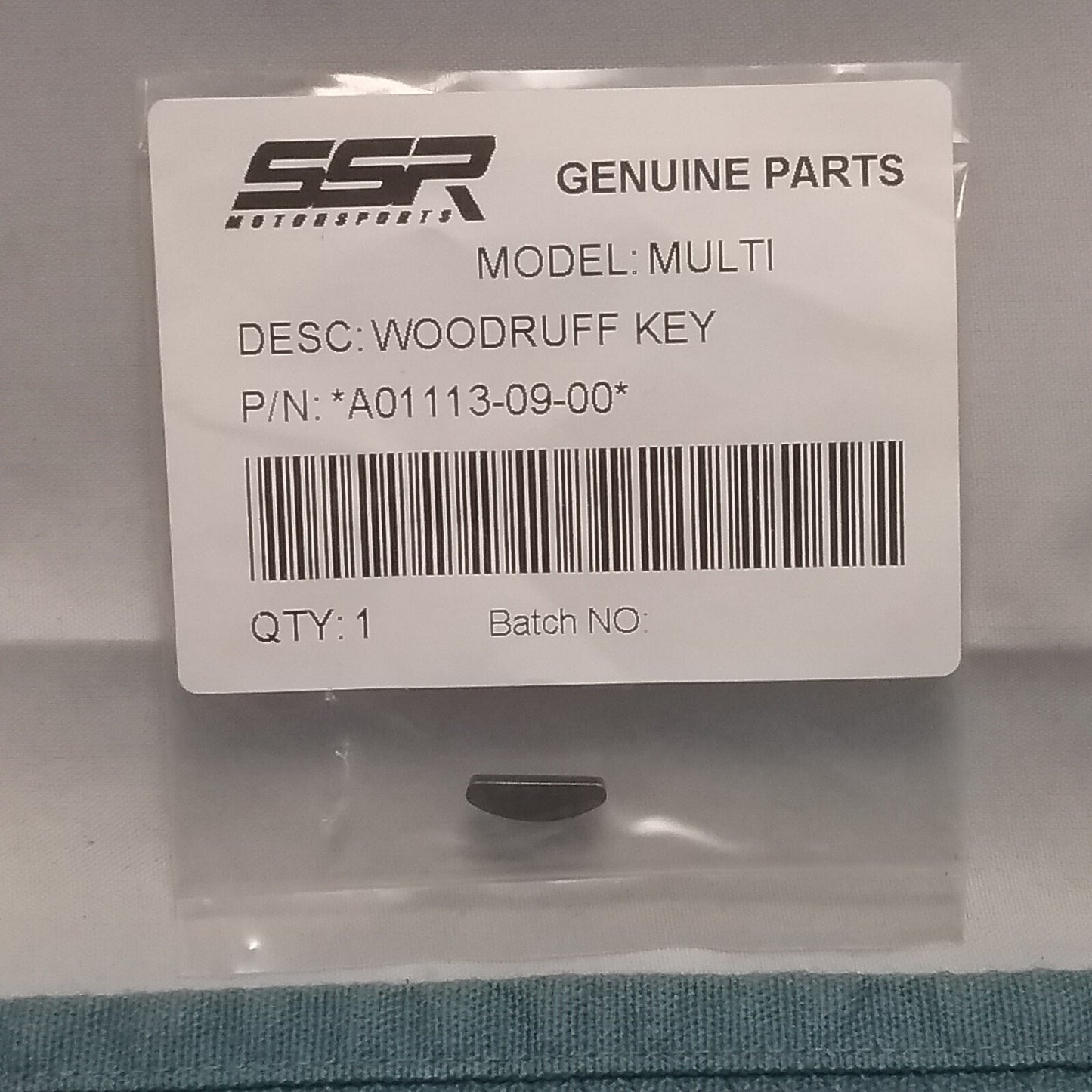 NEW SSR A01113-09-00 WOODRUFF KEY 1/2" X 1/4" X 1/4"