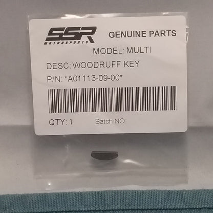 NEW SSR A01113-09-00 WOODRUFF KEY 1/2" X 1/4" X 1/4"