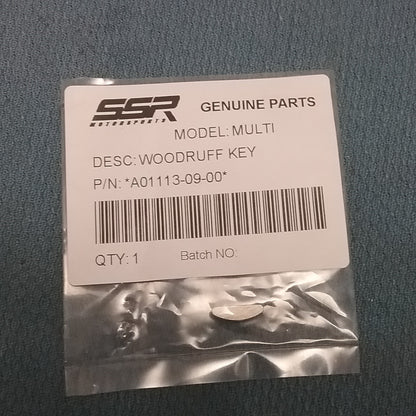NEW SSR A01113-09-00 WOODRUFF KEY 1/2" X 1/4" X 1/4"