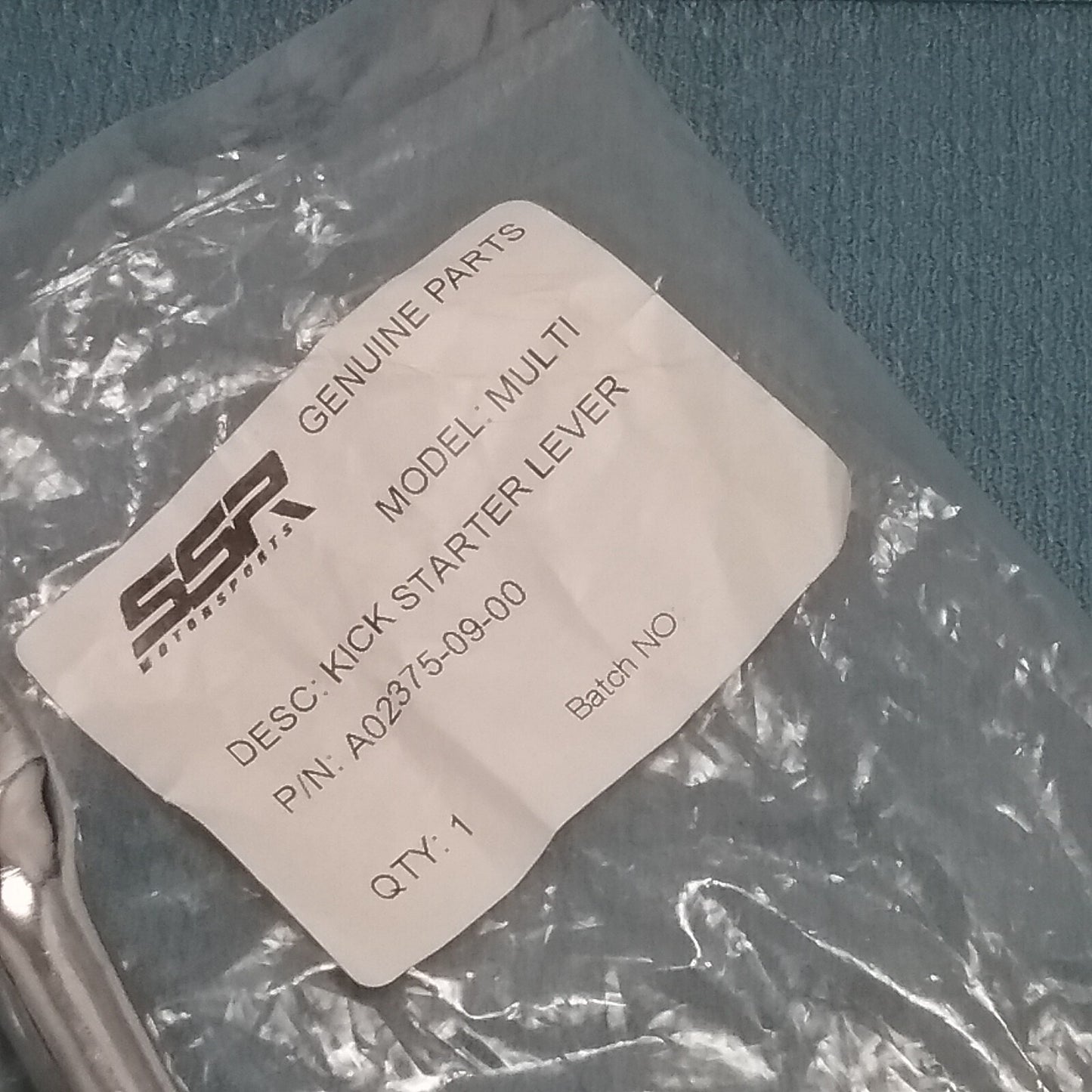 NEW SSR A02375-09-00 KICK STARTER LEVER