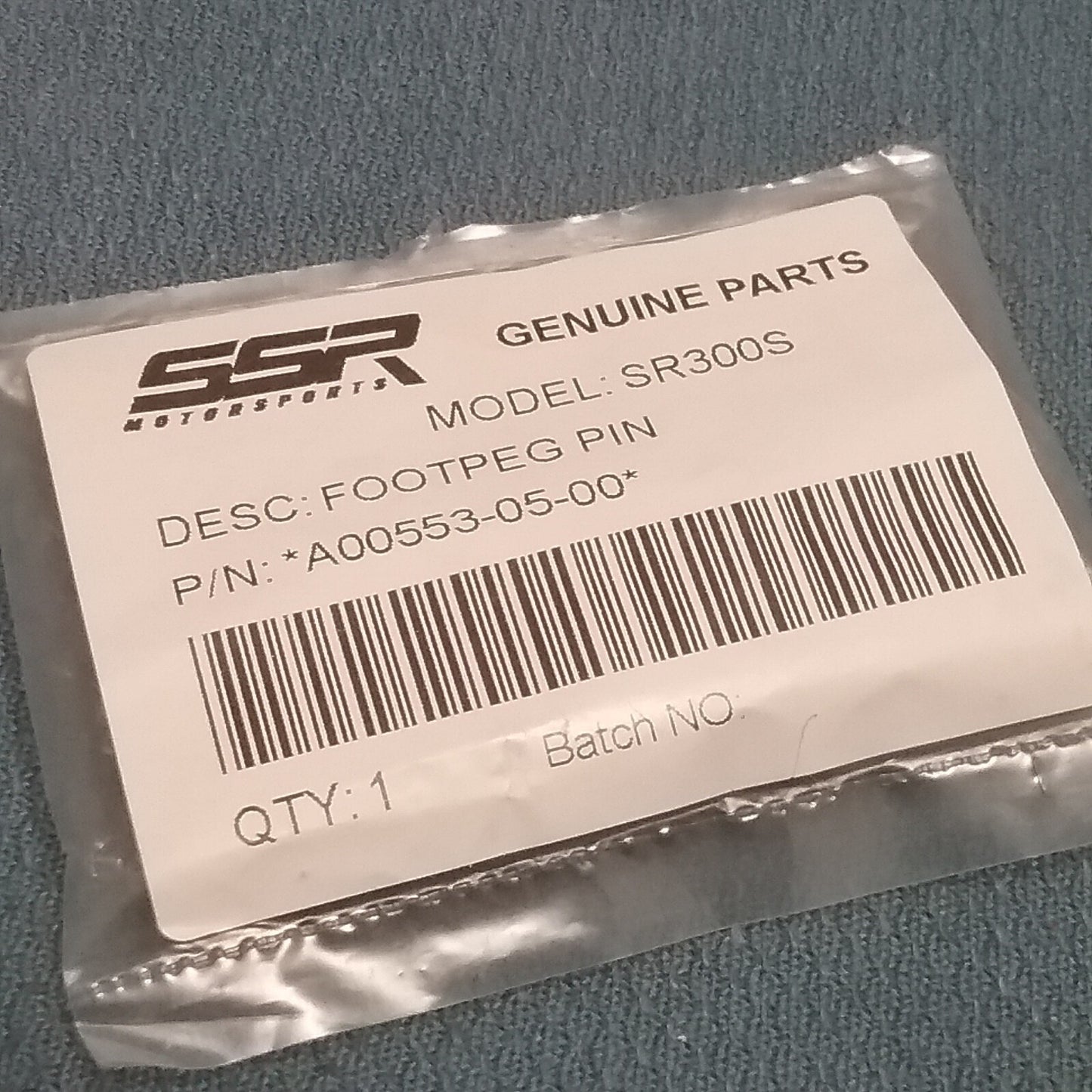NEW SSR A00553-05-00 FOOTPEG PIN SR300S