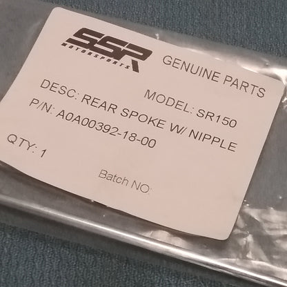 NEW SSR A0A003918-00 REAR SPOKE WITH NIPPLE SR50