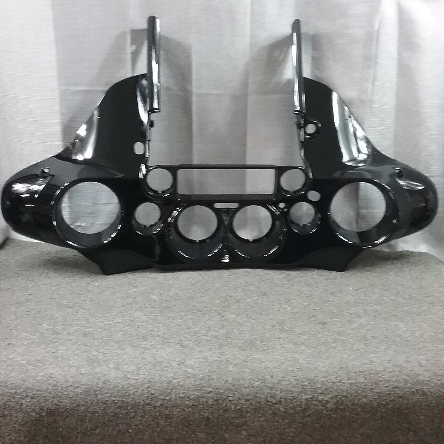 NEW HOGWORKZ HW229208 FRONT INNER SPEEDOMETER COWL FAIRING, VIVID BLACK '96-'13