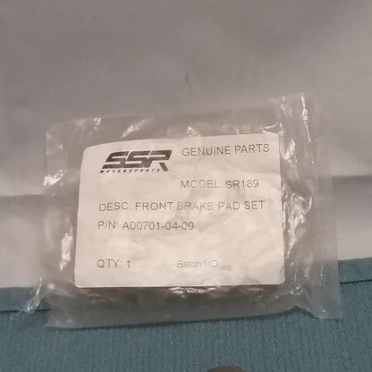 NEW SSR A00701-04-00 FRONT BRAKE PAD SET