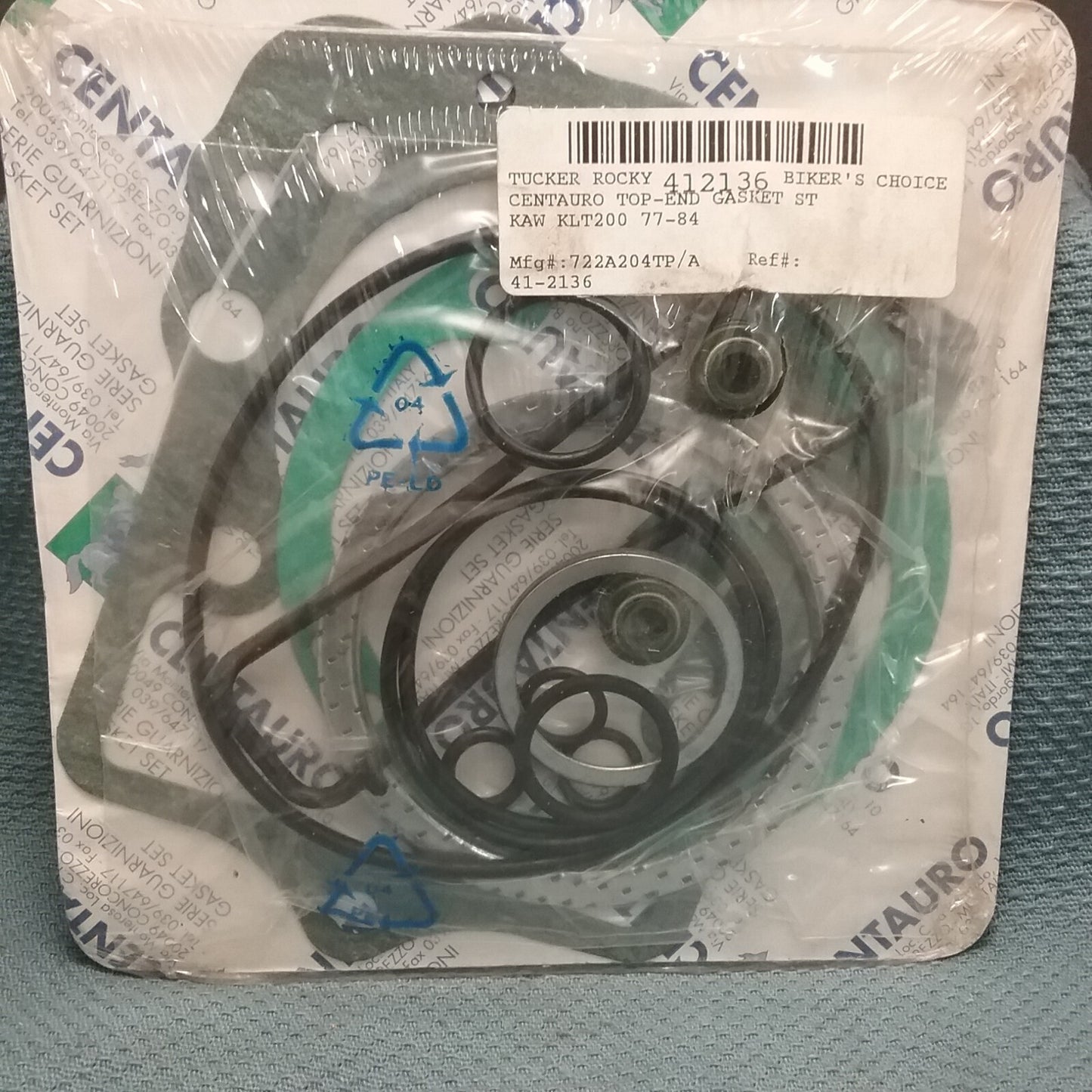 NEW CENTAURO 722A204TP /412136 TOP-END GASKET ST KAW KLT200 77-84