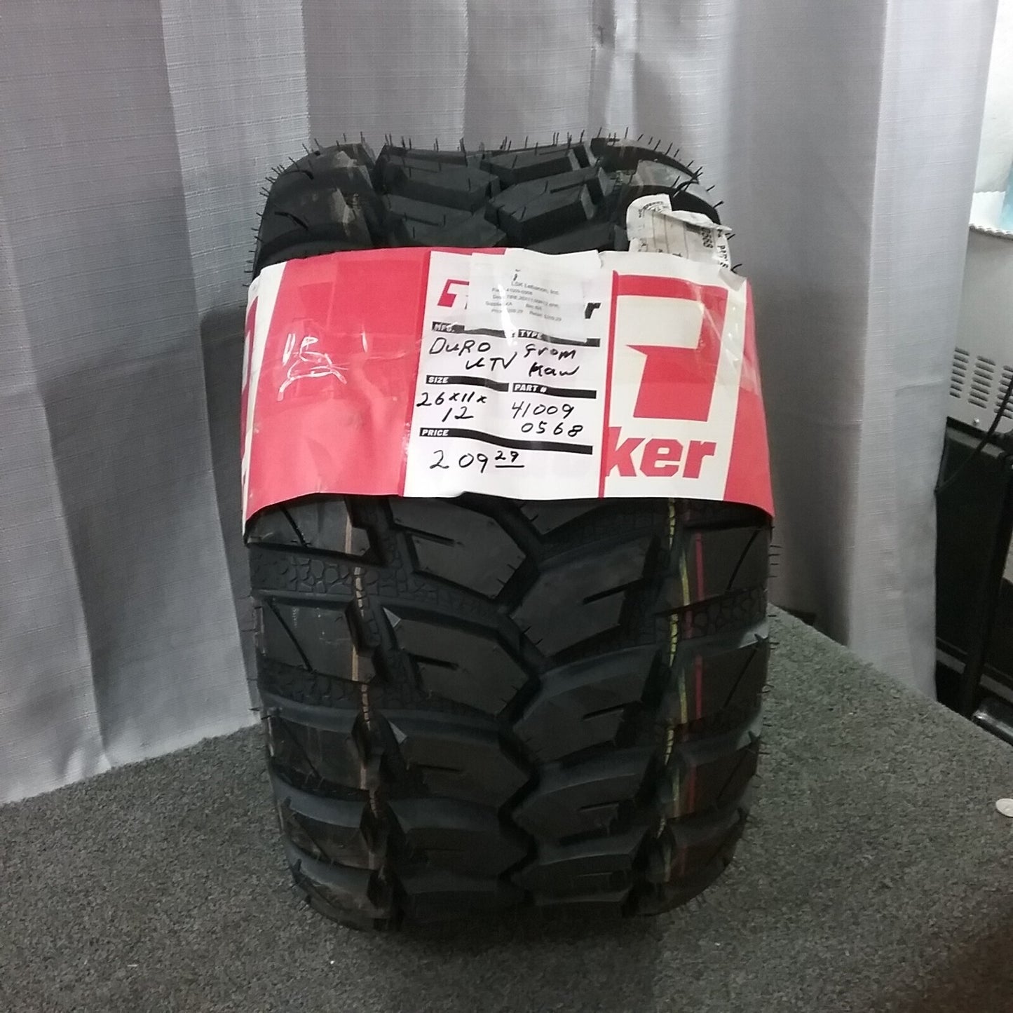 NEW GENUINE KAWASAKI 41009-0568 DURO FRONTIER UTV RADIAL TIRE 26X11.00-R12