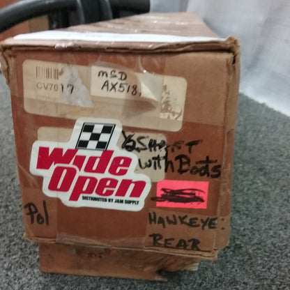 NEW WIDE OPEN CV7017 AXLE OUTBOARD 1/2 SHAFT WITH BOOTS